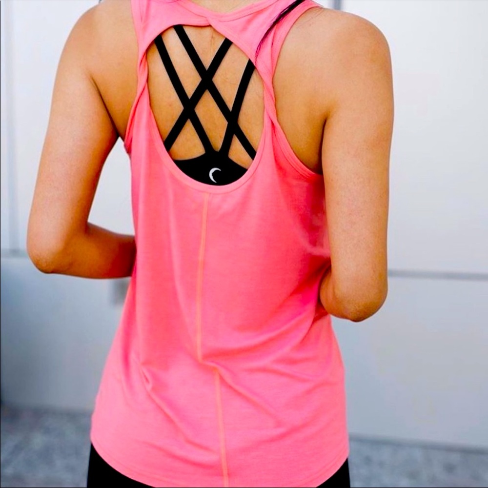 *NWOT* ZYIA Active Flamingo Twist Back Tank